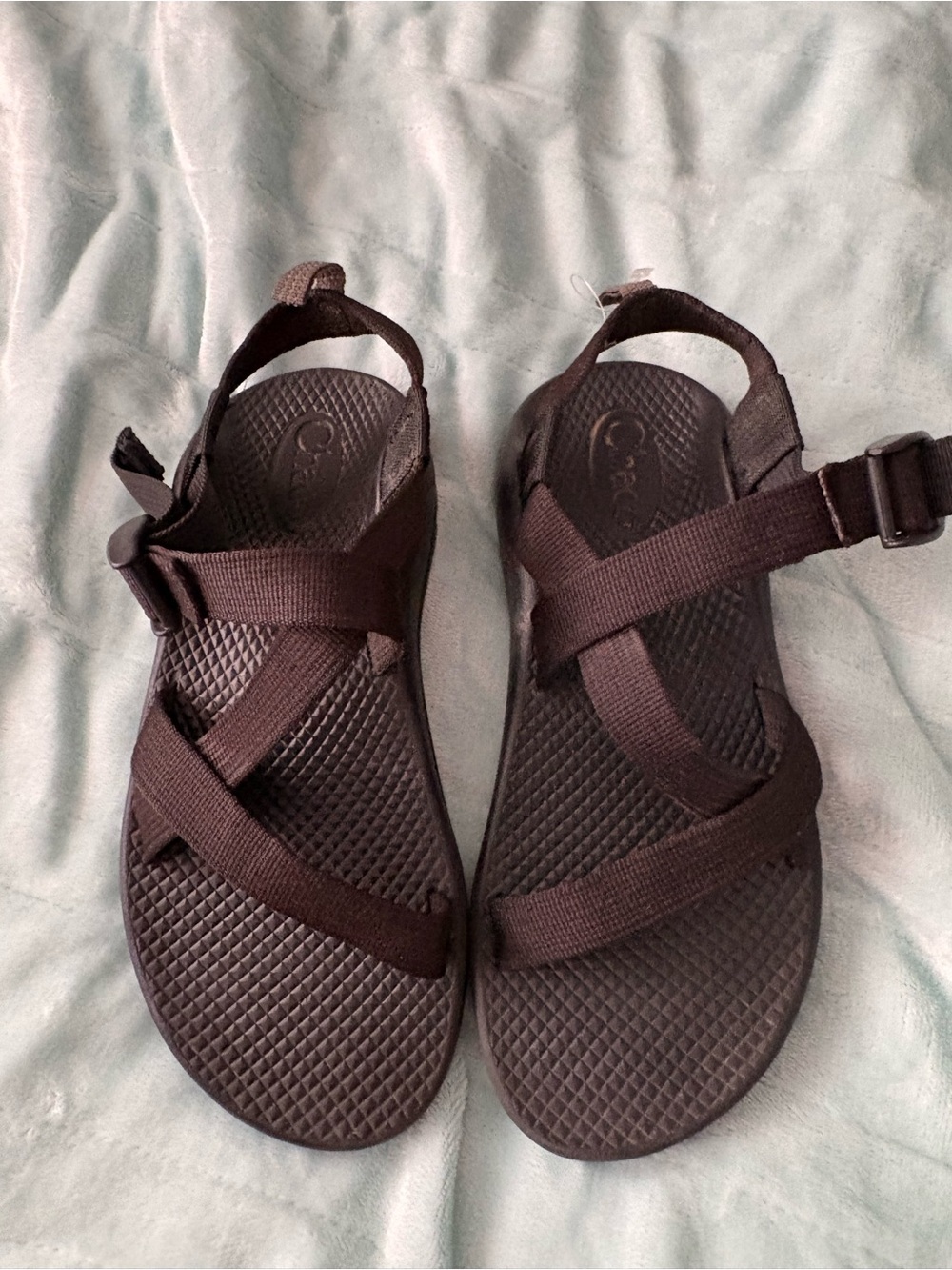 Chaco Z/1 EcoTread Sandals Kids Size 3 Black Adjustable Strappy Hiking #1068CL